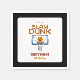 Slam Dunk Basketball Any Age Birthday Pappersservett