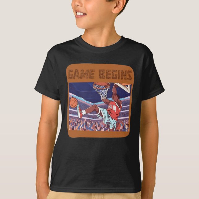 slam dunk basketball game begins T-Shirt (Framsida)