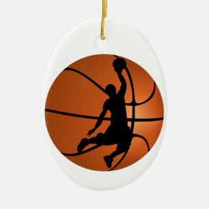 Slam dunk Basketball Player Julgransprydnad Keramik