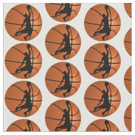 Slam dunk Basketball Player på Basketball Tyg