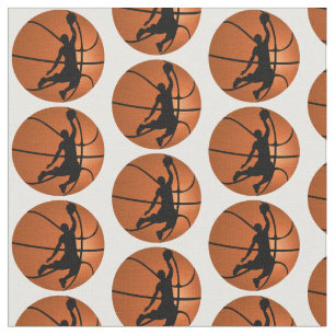Slam dunk Basketball Player på Basketball Tyg