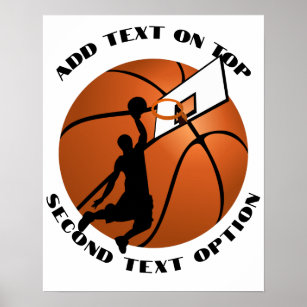 Slam dunk Basketball Player-tävlingar Poster