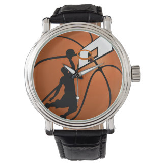 Slam dunk Basketball Player w/Ring på Boll Armbandsur