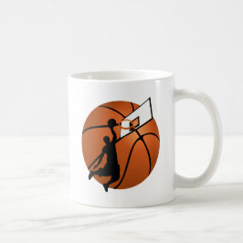 Slam dunk Basketball Player w/Ring på Boll Kaffemugg
