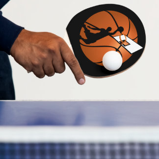 Slam dunk Basketball Player w/Ring på Boll Pingisracket
