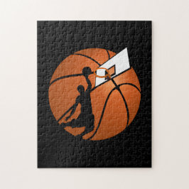 Slam dunk Basketball Player w/Ring på Boll Pussel