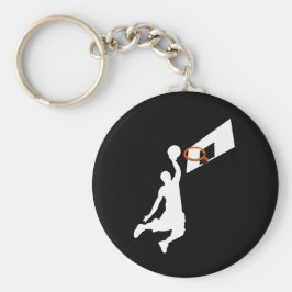 Slam dunk Basketball Player - White Silhouette Nyckelring