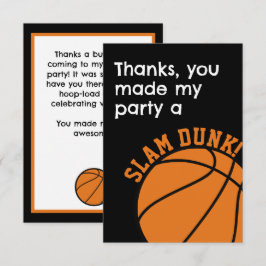 Slam Dunk Basketbollsfödelsedagsfest  Tack Kort