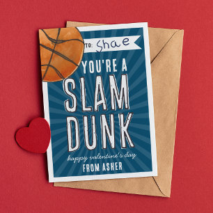 Slam dunk basketbollsklassrumsvisitkort för alla inbjudningar
