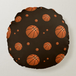 Slam Dunk Basketmönster Sport Rund Kudde