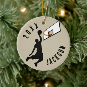 Slam Dunk! Basketspelare jul Julgransprydnad Keramik
