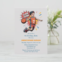 Slam dunk Boy Birthday Bash Inbjudningar