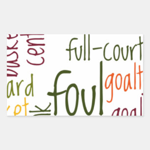 Slam dunk drömmar: Basketboll - Champions spel Rektangulärt Klistermärke