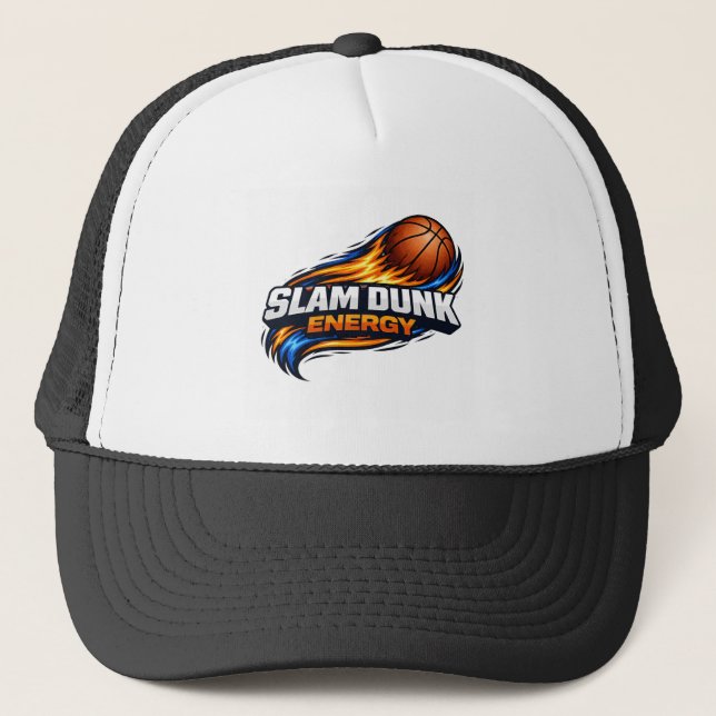 Slam Dunk Energy Basketbollmössa | Djärvt Orange B Keps (Framsida)