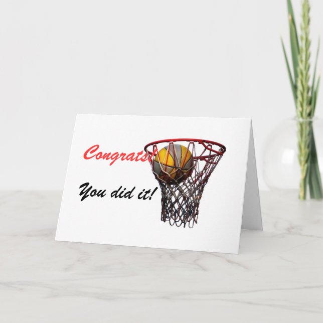 Slam dunk! Grattis! Kort (Framsida)