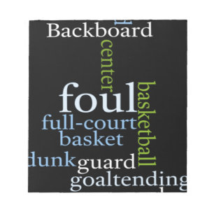 Slam dunk i Ord: Champions match i basketboll Anteckningsblock