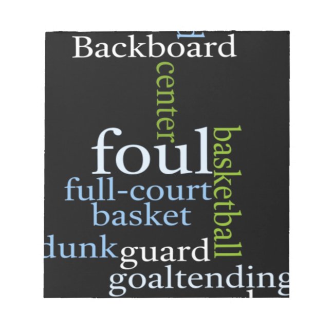 Slam dunk i Ord: Champions match i basketboll Anteckningsblock (Framsida)