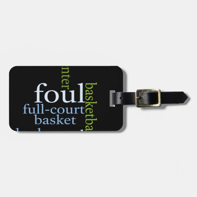 Slam dunk i Ord: Champions match i basketboll Bagagebricka (Horisontell Framsida)