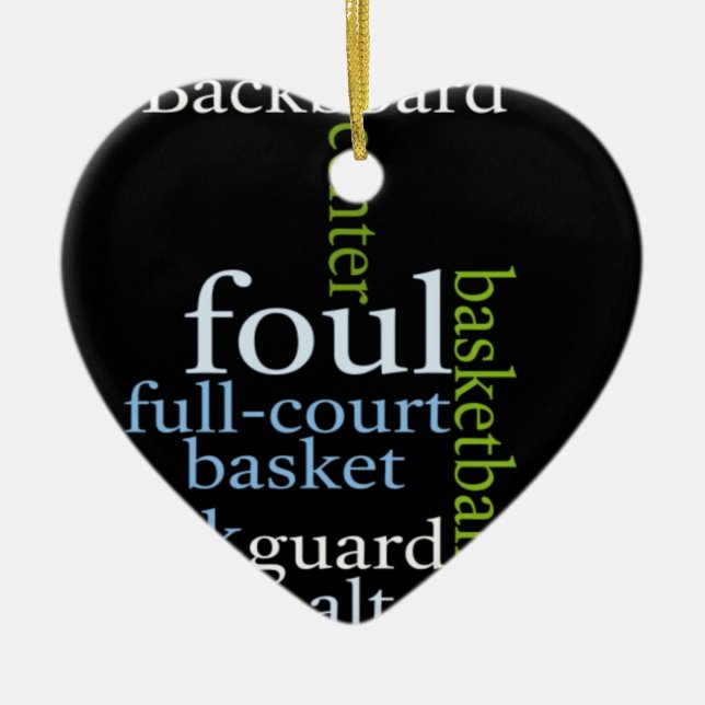 Slam dunk i Ord: Champions match i basketboll Julgransprydnad Keramik (Framsidan)