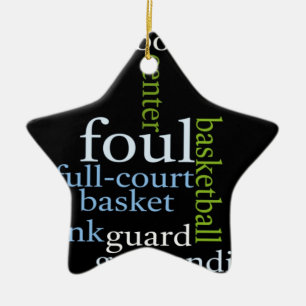 Slam dunk i Ord: Champions match i basketboll Julgransprydnad Keramik