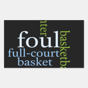 Slam dunk i Ord: Champions match i basketboll Rektangulärt Klistermärke
