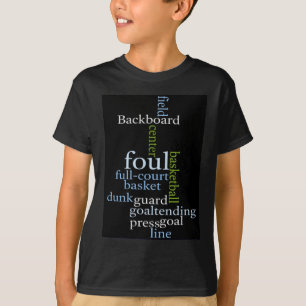 Slam dunk i Ord: Champions match i basketboll Tee Shirt