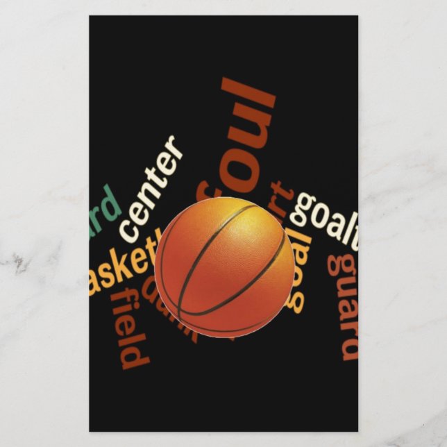 Slam dunk i Vocabulary: Champs-match i basketboll Brevpapper (Framsida)