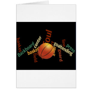 Slam dunk i Vocabulary: Champs-match i basketboll Hälsningskort