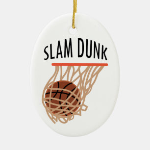 Slam dunk julgransprydnad keramik