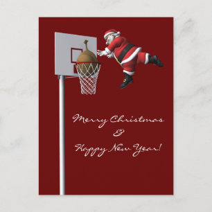 Slam dunk Jultomten Helg Vykort