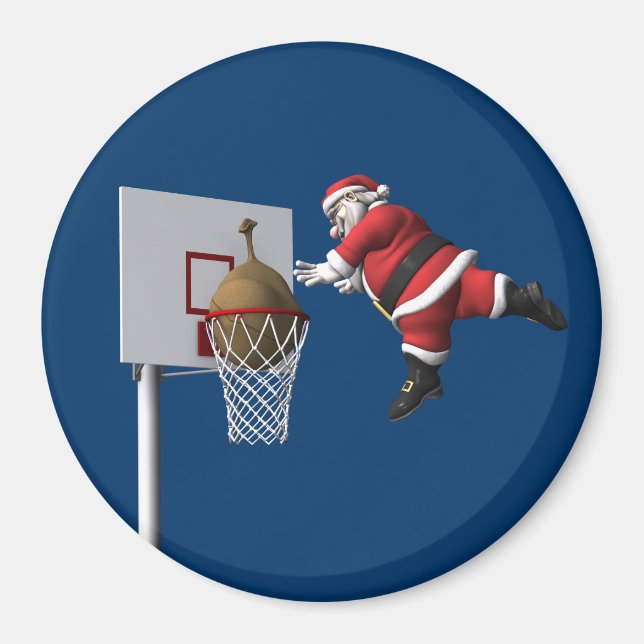 Slam dunk Jultomten Magnet (Framsidan)