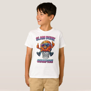 Slam Dunk Kids Basketboll T-shirt - Anpassat Namn