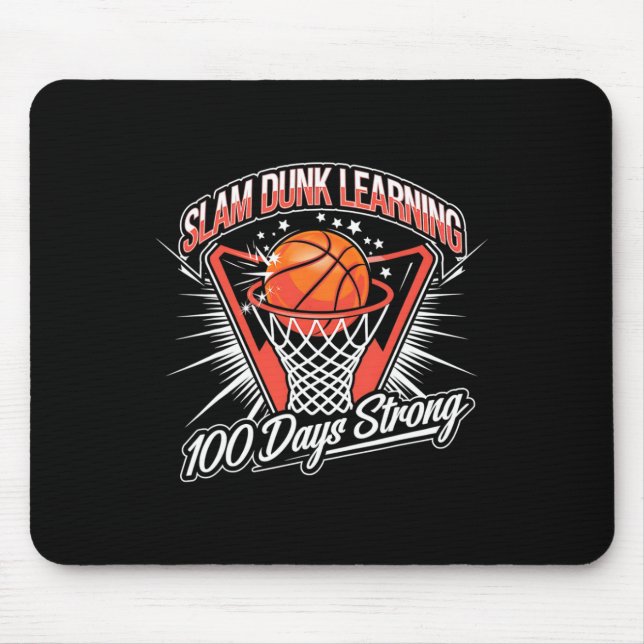 Slam Dunk Lärande 100 Dagar Stark Sketll Skola D Musmatta (Framsidan)