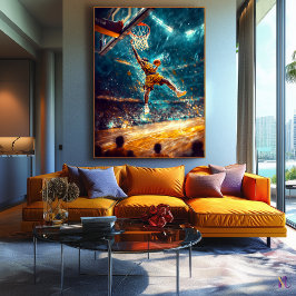 Slam dunk Legend - Dynamic Sports Art - Basketball Canvastryck