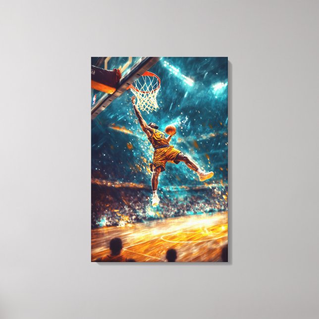 Slam Dunk Legend - Dynamisk sportskonst - Basket Canvastryck (Framsida)