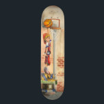 Slam dunk på Basketball Ring av Jay Throckmorton Skateboard Bräda 20 Cm<br><div class="desc">Vad gör du när du inte kan åka med din skateboard, din cykel, din häst eller ens leka med din hund? Du tränar din slam dunk-rutin, förstås. Genom att stå på en rad lådor vill den unge mannen se till att han kan sten i basketbollen ring med sina kunskaper. Hämta...</div>