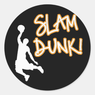 Slam dunk runt klistermärke