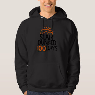 Slam Dunked 100 dagar basketspelare coach studeran Hoodie