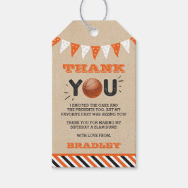 Slam Dunking Big One | Basketball Birthday Presentetikett