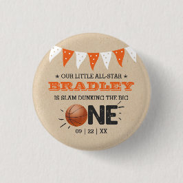 Slam Dunking Big One | Basketboll 1:a födelsedag Knapp