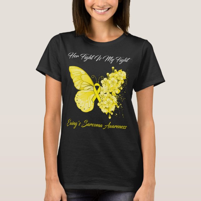 Slamfluga hennes kamp är min kamp Ewing Sarcoma T Shirt (Framsida)