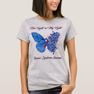 Slamfluga hennes kamp är mitt motto Noonans syndro T Shirt