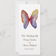 Slamfluga, inbjudan till Watercolor Art Wedding