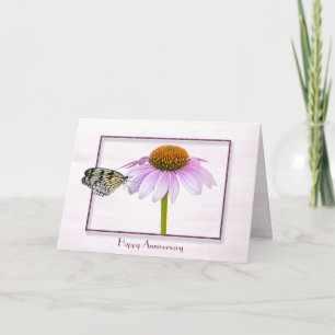 Slamfluga på Cone Flower-årsjubileum Card Kort