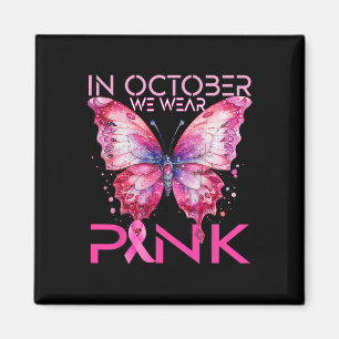 Slamflugan i oktober Bära Rosa Breast Cancer Aw Magnet