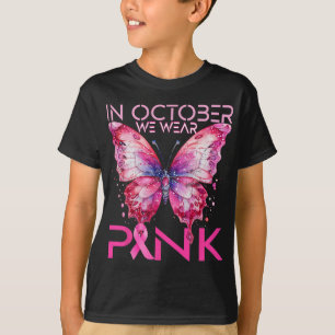 Slamflugan i oktober Bära Rosa Breast Cancer Aw T Shirt