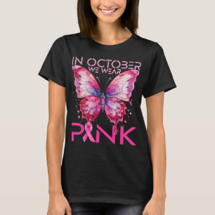 Slamflugan i oktober Bära Rosa Breast Cancer Aw T Shirt