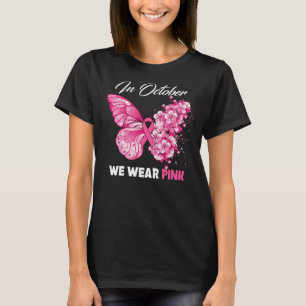 Slamflugan i oktober vi Bäror Rosa bröstcancer T Shirt