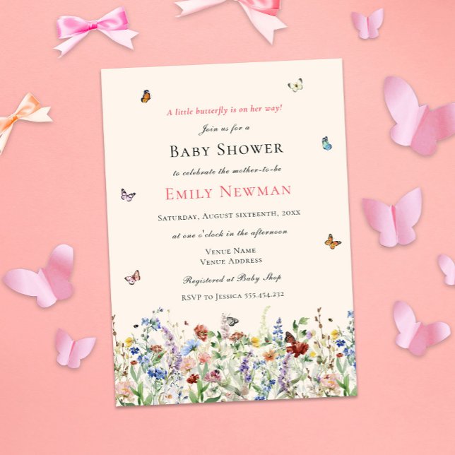 Slamflugan på vägen | Boho Baby Shower Inbjudningar (Skapare uppladdad)