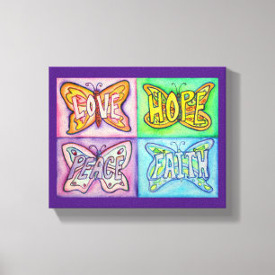Slamflugan Vingar Ord Art Wrapped Canvas Painting